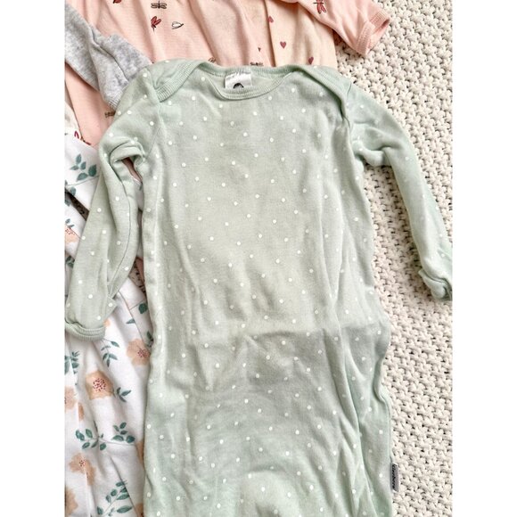 (8) Newborn & 0-3 Months Baby Girl Soft Sleep Gowns Bundle - Picture 6 of 6